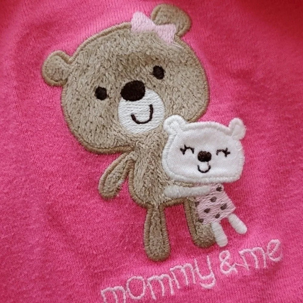 Carters Girls 3 Piece Bear Set- Bear‎ footies, 2 onesies - Picture 3 of 10